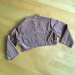 Forever 21 twenty one Velvet Cropped Jacket, Embroidered, Beaded, Tan, Cream, Green, Size S Photo 14