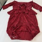 Torrid Red Off Shoulder Peplum 3/4 Sleeve Stretch Lace Special Occasion Dress 18 Photo 8