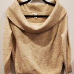 H&M Ivory Slash Neck Slim Sweater Photo 0