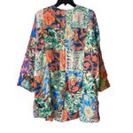 Kathmandu Imports NWTs Patchwork Kimono Jacket Gold Metallic Print One Size Pink Size undefined Photo 4