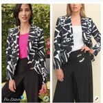 Joseph Ribkoff Black/White Animal Print Blazer Photo 3