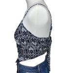 SO Goods For Life Women’s Black White Crop Tank Top Handkerchief Hem Size S Photo 1