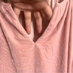 Old Navy NWT  Womens Shirt Blouse Pink Velvet Split Neck Short Sleeve Size Large Photo 6