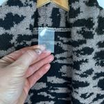 Calia Carrie Underwood Purple Black Leopard Print Large Open Front Sweater Photo 2