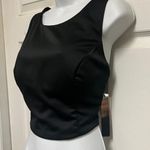 Sequin Hearts Black Cut Out Cropped Top Photo 2