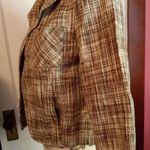 Talbots Graphic Brown Cream Plaid Blazer 8P Photo 2