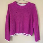 John + Jenn  by Line (Revolve brand) Mylo Rib Crewneck Sweater in Pink Cadillac Photo 4
