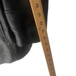 East 5th Y2k Women's Size XL Black Leather Button Up Mid Trench Coat Jacket Photo 6