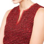 Ann Taylor NWT Fringe Tweed Shift Dress in Red Multi Photo 2