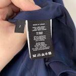 Theory  Lindrayia Blazer Navy Sea Blue Size 2 Collarless Jacket Wool Business Photo 6