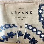 Sezane South Blouse Embroidered Floral Eyelet Blouse Summer French Blouse US 6 Photo 3