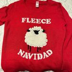 Holiday Time Womens Red Fleece Navidad Ugly Christmas Sweater size  Photo 0