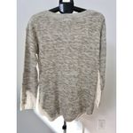 It’s Our Time Women’s Scoop Neck Tunic Sweater Oatmeal And Cream Size Large NWT Photo 2