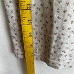 Brandy Melville  Ivory Floral Cami Tank Top Bow Accent Lace Trim Cotton Photo 4