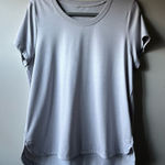 Athleta Uptempo Tee Short Sleeve Active Grey Neutral Gym Workout Top Size XL Photo 0