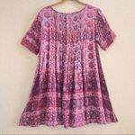 Urban Outfitters  ECOTE Amethyst Pleated Pintuck Dress Sz L Boho Peasant Country Photo 3