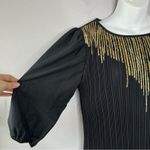 GOOD TIMES Vintage Party Dress Womens Size 8 Glitter Special Occasion Cocktail Black Photo 5