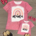Mama Bleached Shirt size Small Pink Photo 0
