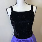De Laru Linda Bernell vintage velvet satin prom dress Black Size 10 Photo 1