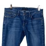 Banana Republic Jeans Cuffed Crop Straight Leg Mid Rise Dark Wash Women’s Size 4 Photo 2