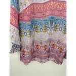 Valerie Stevens Floral V Neck Sheer Lightweight Blouse Women Size 2X Boho Photo 2