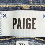 Paige  Denim High Rise Bell Canyon Flare Jeans Dion Dark Wash Size 26 | 2 Petite Photo 7