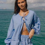 Daily Drills  Poplin Tie Top Malibu  Photo 0