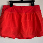 Lululemon Pace Revival Orange Skirt Size 6 Photo 0