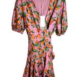 Finders Keepers Aranciata Wrap Dress Womens Size Large Pink Orange NWT NEW Photo 1