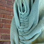 LIONESS  Military Minds Long Sleeve Bodycon Ruched Side Mini Dress Sage Green XXL Photo 4