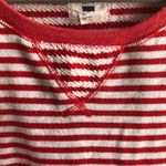 Levi's Levi’s Sweatshirt Red & White Stripes Scoop Neck Long Sleeves Sz XL GUC Photo 5