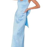 Show Me Your Mumu Show Me‎ Your Mumu Charlotte Bow Dress Size XL Light Blue Taffeta Bridesmaid NEW Photo 0