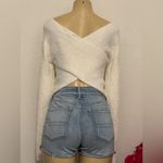 Elan  Off-the-Shoulder White Sweater Photo 5