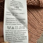 J.Crew  Linen Knit‎ Top Puff Sleeve Ribbed Crewneck Sweater Salmon Pink L Photo 3