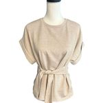 EXPRESS Women's Short Sleeve Top Tan Photo 0