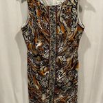 Fierce 90’s Y2K leopard purple trim ruched stretchy bodycon dress sheath mini Black Size XL Photo 0