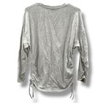 Athleta Lombard Gray Ruched 3/4 Sleeve Crewneck Sweater Sweatshirt Sz S Photo 4
