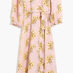 Madewell  Linen-Blend Ruffle-Cuff Wrap Dress in Dutch Dandelions medium Photo 0
