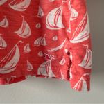 Vineyard Vines  Boat Pattern Scoop Neck 3/4 sleeve top slit hem spring summer S Photo 3