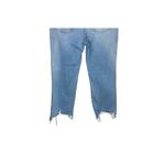 ZARA Distressed High Rise Cropped Straight Leg Jeans Raw Hem 5 pockets 12 #2794 Photo 9