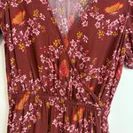 Madewell Ruffle-Wrap Dress in Windowbox Floral red size 00 Photo 3