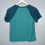 Title Nine  Women S Blue Notton Raglan Short Sleeve Shirt Quick Drying Athleisure Photo 3