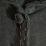 Mercer Street Studio Size Large Christmas Holiday Santa Bead Cardigan Tree Black Photo 3