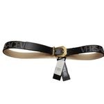 Versace Logo Studded Allover Leather Belt Black Gold $975 Large 90 cm New w/tag Photo 4