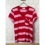 T.La from Anthropologie Pink and Red Striped V Photo 4