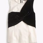 J.Crew Collection Natural Denim Top with Velvet Overlay 000 Photo 11