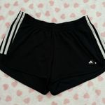 Adidas black and white shorts with stripes size small Photo 0