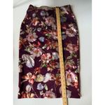 ECI ‎ Floral Pencil Skirt Elegant Career Party Maroon Print S Photo 1