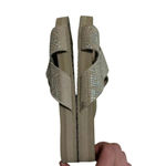 Yellow Box  Mellow Mat Jeweled Cross Strap Slip on Sandals Size 8.5 Taupe Leather Photo 7