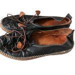 Spring Step  Berna elastic vamp-tie leather loafers flexible black womens sz 39 Photo 5